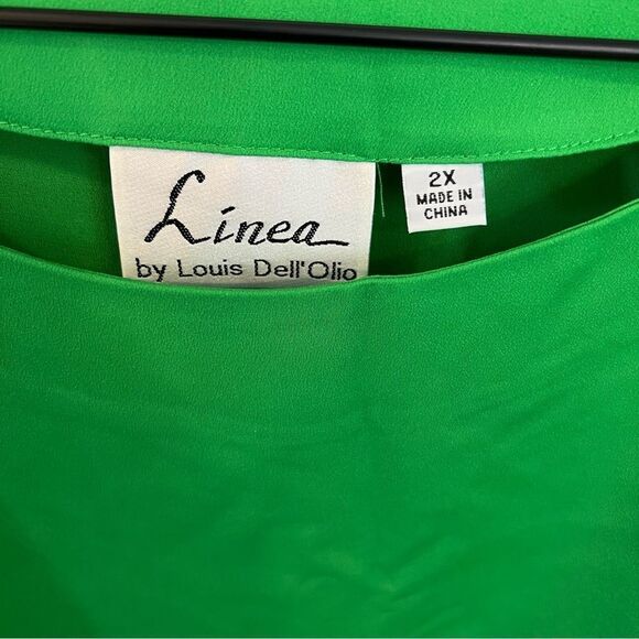 New Linea by Louis Dell'Olio Caftan and Tank Set in Grass Green | Size 2X - Picture 4 of 14